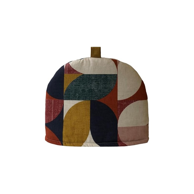 Reno Retro Geometric Teal Mustard Navy Tea Cosy