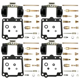 4-Pack Carburetor Repair Kits Carb Rebuild Kit with Float Replacement for Kawasaki GPz750 ZX750A 1982-1985 KZ700A Sports 1984 KZ750L Sports 1983