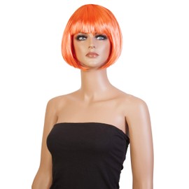 Short Babe "Bob" Fancy Dress Wigs (Orange)
