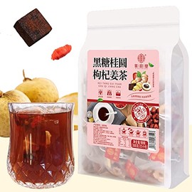 Black sugar Longan Goji ginger Tea 10.58 oz Sweet flower and fruit tea (12g×25packets) 黑糖桂圆枸杞姜茶300g