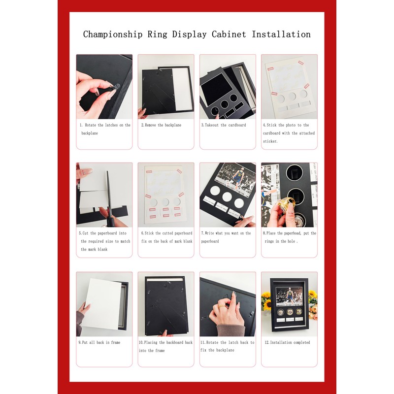 Championship Ring Display Case,6 Baseball Ring Holder,Ring Display case,Ring Display,Ring