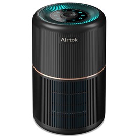 Purificador de aire HEPA AIRTOK para el hogar con aromaterapia | Filtro de aire HEPA auténtico H13 4 en 1 para humo, polvo, polen, caspa y olores, con