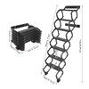 FXEIPOL 7 Steps Wall Mounted Folding Ladder, Metal Attic Stairs