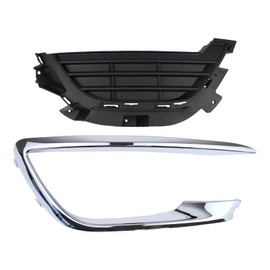 DriveFix Front Passenger Side Fog Light Cover Bezel and Molding Trim Chrome for Lincoln MKZ 2017-2020