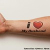 Azeeda 'Ich liebe meinen Mann' Temporäres Tattoo - Hautfreundlicher &