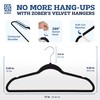 Zober Velvet Hangers - Black for Coats, Pants & Dress