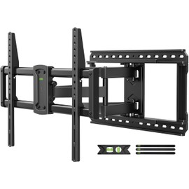 USX MOUNT Heavy Duty for 37-90 inch Large Full Motion TV Wall Mount, Up to 150lbs & 24" Wood Studs, Wall Mount TV Bracket with Smooth Swivel, Tilt, Extension, Max VESA 600x400mm