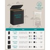 SONGMICS Laundry Hamper with Lid, 3-Section Large Laundry Basket, 52.8-gallon