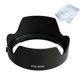 RF 24-105mm F4L Lens Hood, EW 83N Hood, Dedicated Petal Bayonet Mount Lens Hood Shade, Reversible Non-Glare Matte Finish, EW-83N Hood Replacement, Compatible with Canon RF 24-105mm f/4L is USM Lens