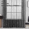 FINECITY Curtains, 2 Pair Black Silver Sheer, 52 x 84