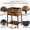 Fixwal Nightstand with Charging Station, Bedside Table with USB Ports