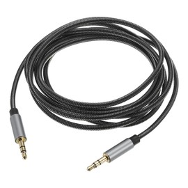 MECCANIXITY 3.5mm Aux Cable Male to Male Auxiliary Audio Cable HiFi Headphone Cord 6.6ft Nylon Braided for Phone Headphone Speaker Stereo, Grey