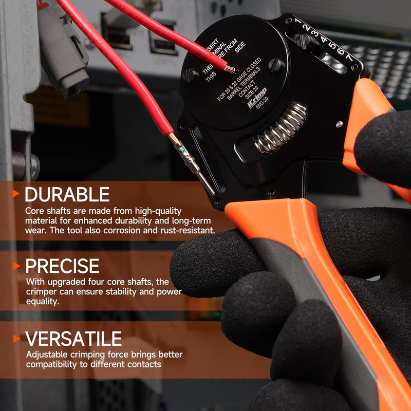 iCrimp Closed Barrel Crimper 4 Way Indents,8 Impressions for Deutsch