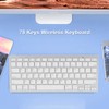 78 Keys Wireless Keyboard with Silent Buttons Ultra Slim Bluetooth