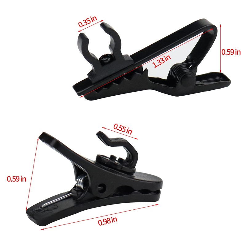 Lapel Mic Clip on Shirt Microphone Metal Tie and Plastic