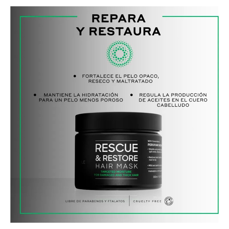 Martha Debyale Hair Tech Rescue Restore Mascarilla Restauración Sacha Inchi