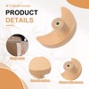 uxcell 4 Pcs Moon Shape Wooden Knobs, Single Hole Wooden