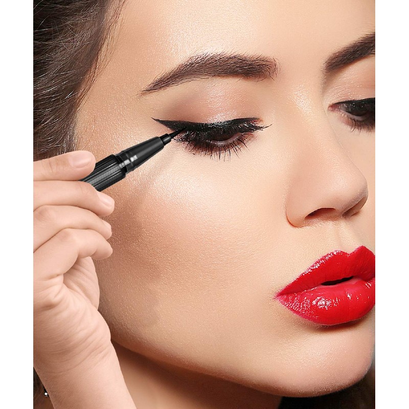 Kokie Retractable Liquid Eyeliner, Pointed Felt Tip, Waterproof & Smudge