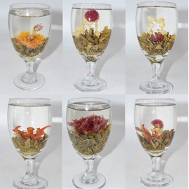 Nature's Enlightenment Blooming Tea Ball Set #2-6 pc - Mixed Varieties- Blooming Tea, Flower Blooming Tea, Flower Tea, Fancy Tea, Special Occasion