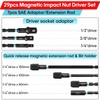 SHALL 29PCS Magnetic Nut Driver Set, Impact Drill Driver Bit