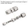 sourcing map Compression Tube Fitting 304 Stainless Steel 1/8" x