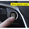 iJDMTOY Gloss Black Real Carbon Fiber Keyless Engine Start/Stop Push