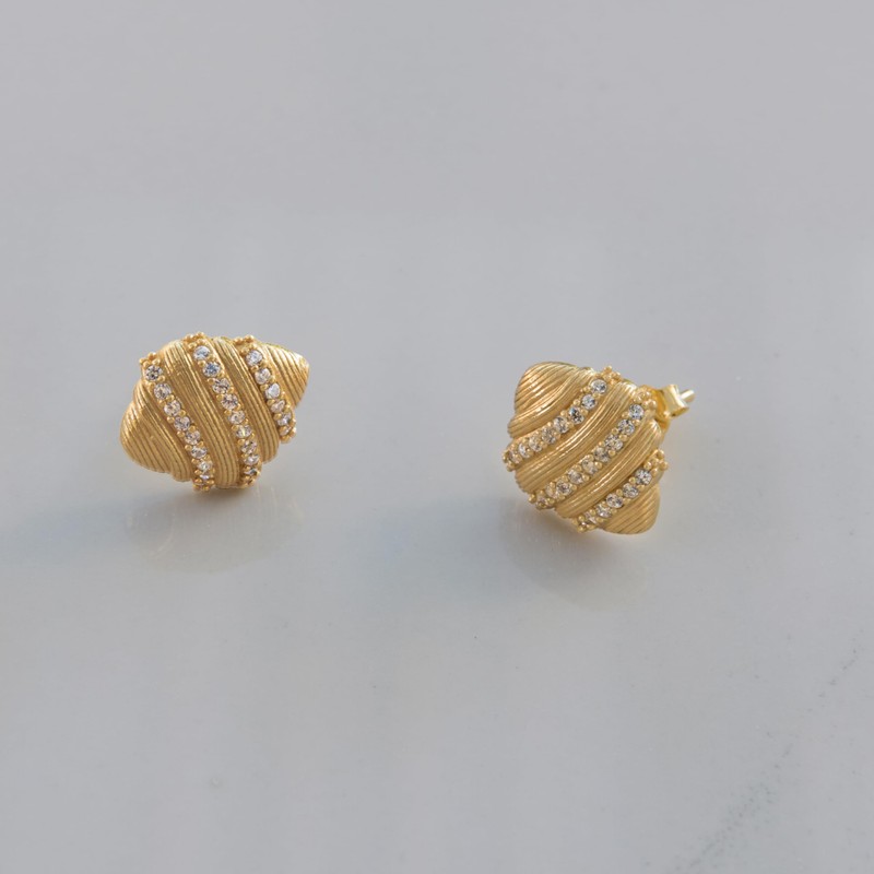 Finatso Geometric Square Earrings (Gold Plated)