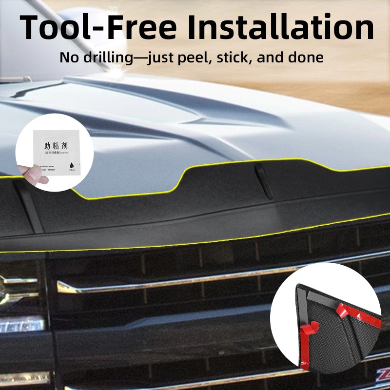 SHENKENUO Aeroskin Hood Protector Bug Shield Deflector for 22-2025 Silverado