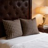 Qupace Set of 2 Brown Geometric Throw Pillow Covers 18x18