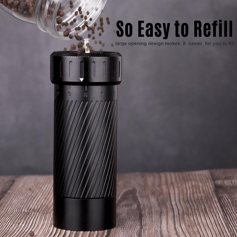 Homnoble Professional Pepper Mill, Metal High Performance Pepper Mill Heavy