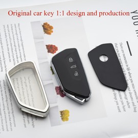 Tautrophen Key Fob Cover Fit for VW Volkswagen ID.4 Atlas MK8 GTI Golf R Atlas Cross Sport Key Fob Cover