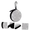 jojofuny 1pc Rhinestone Earphone Storage Case Portable Data Cable Organizer