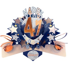 Happy 41st Birthday 41 Today Pop-Up Greeting Card Love Kate's Pop Up Cards Him POP204MC41