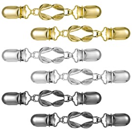 YUXIANLB Sweater Clips Vintage Dress Clips Tie Up Scarf Clip Set 6 Pcs Back Shawl Cardigan Collar Elegant Dress Clip for Cardigan Shawl Clothing Sweater Glove Skirt Scarve Cardigan