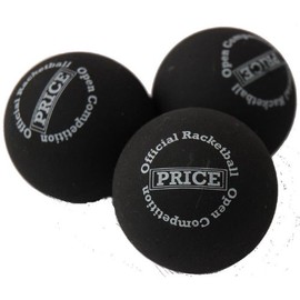 Price's Racketball - single dot black tournament ball