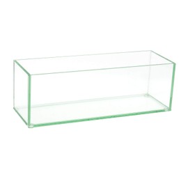 Royal Imports Flower Glass Vase Decorative Centerpiece for Home or Wedding Oblong Rectangle Shape, 12" Long, 4" Hx4 W Opening, Clear