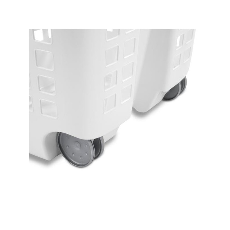 Sterilite 1.75 Bushel Ultra™ Wheeled Laundry Basket Plastic, White, (Pack