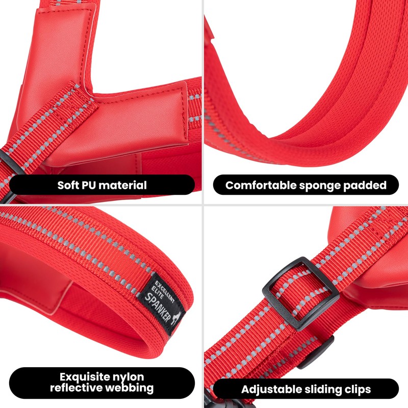 EXCELLENT ELITE SPANKER Ultra soft No pull dog harness V-Shaped