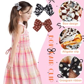 VURYAPI Pack of 19 Hair Clips Hair Bows Girls Baby Hair Clips Hair Clips Hair Accessories Hair Accessories for Girls Children Made of Grosgrain Ribbon and Metal