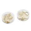 30pcs Gold Binder Clips Flower Shape Pentagonal Heart Shape Electroplating