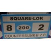 Square Drive Screws 2" x #8 Countersunk BZP (200 Pack)