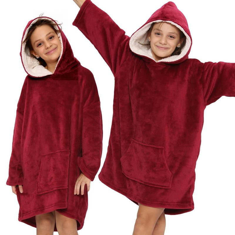 A2Z 4 Kids Girls Boys Oversized Hoodie Snuggle Blanket Super