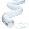 Deflecto CPH38W Hose Vinyl White 3x8 Inches