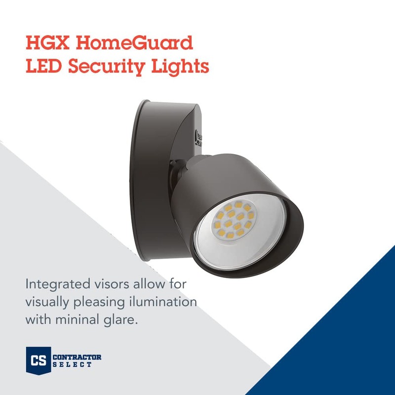 Lithonia Lighting HomeGuard 2-Light LED Outdoor Flood Lights, Wall or