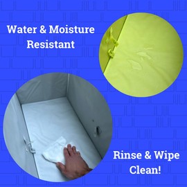 DURASACK Large Grocery Tote Bag 3-Pack All-Purpose Collapsible Tote Bags with Handles Kitchen Reusable Grocery Bags, Lime Floral