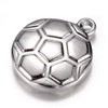 LiQunSweet 5 pcs Silver Color Football Theme 304 Stainless Steel