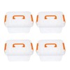 CHILDWEET 4pcs Desktop Storage Box with Handle Versatile Makeup Organizer