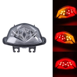 LED Rear Tail Light Motorcycle, Motorcycle Tail Lamp Assembly Rear Position Turn Indicator Modification Fit for GSX?S 1000 2015?2020(Blackened)