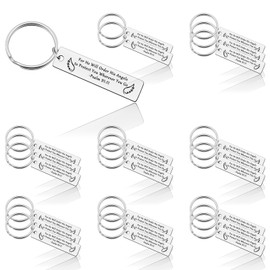 24 PCS Religious Keyring Gift for Women Men Baptism Keyring Gift Christening Keyring Gift Father's Day Gift for Godfather Mother's Day Gift for Godmother First Communion Gift Christian Keyring Gift