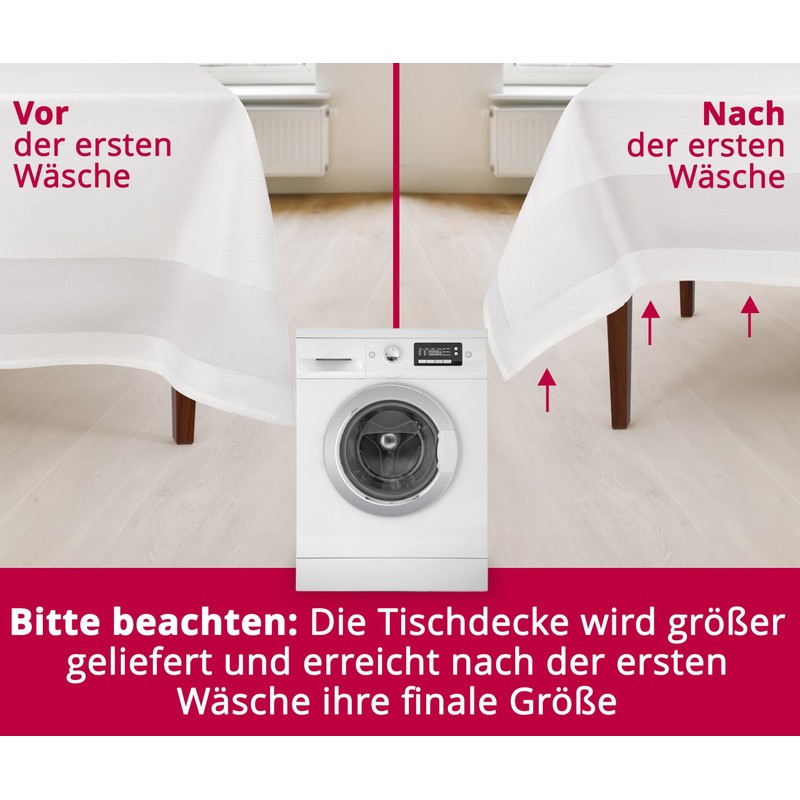 Damask Tablecloth 100% Cotton Gastro Edition White Square 80 x